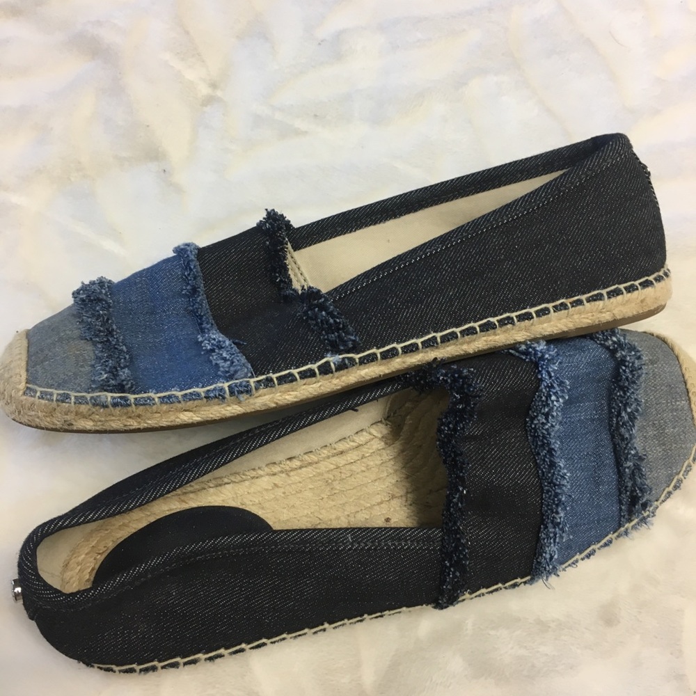Michael KORS denim espadrille flats